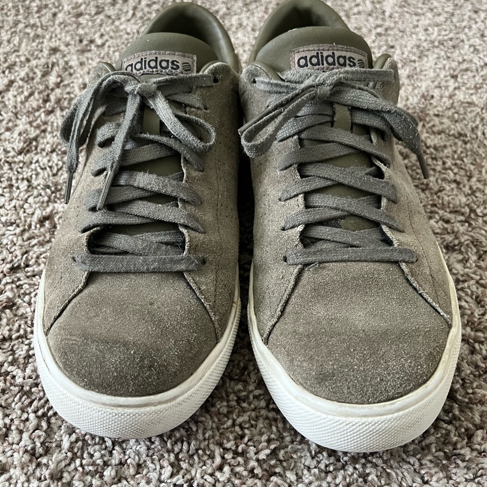 Adidas green suede sneakers, VGUC.